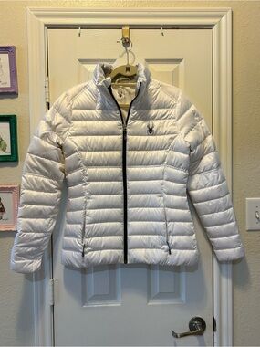 Spyder White Quilted Insulated Ski Jacket - Women's